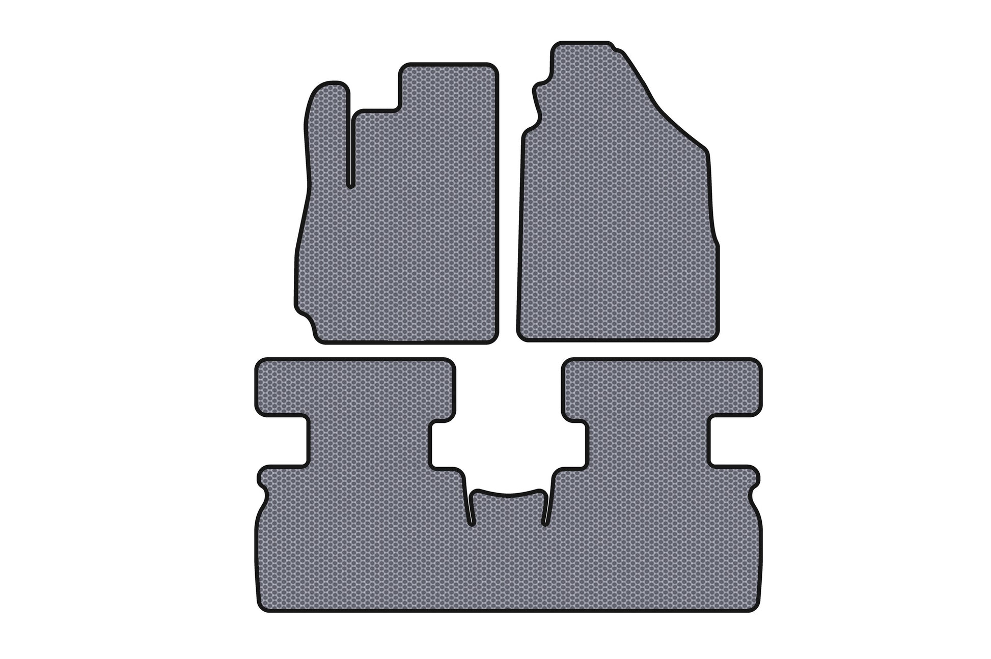 Rubber Floor Mats Carsuit (2 Rows, Grey) for Jetour X70 2018- - image 1