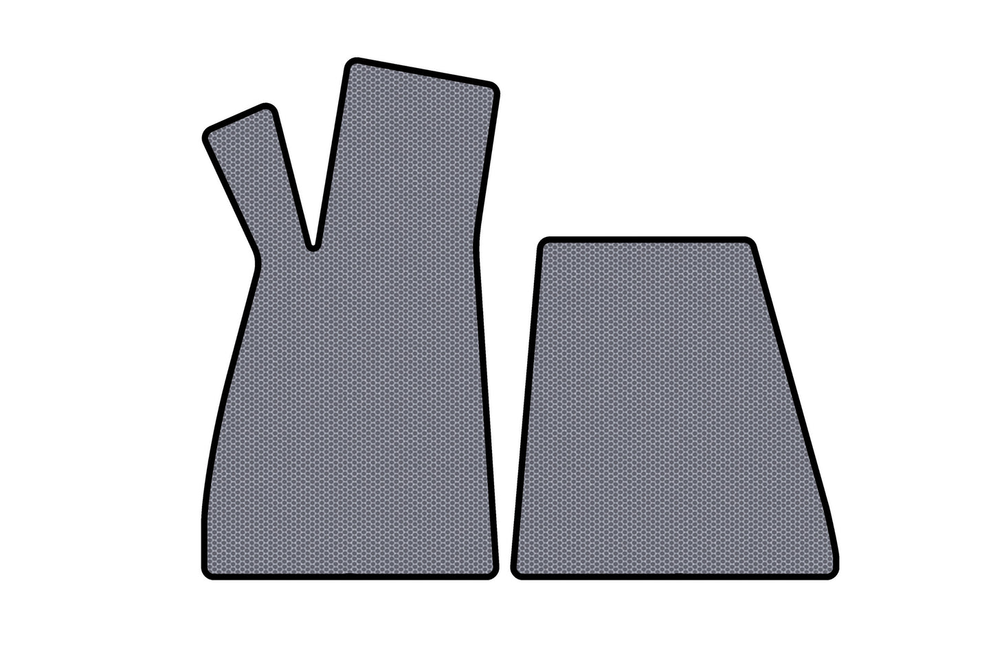 Rubber Floor Mats Carsuit (Roadster, Gray) for Smart 1998-2007 - image 1