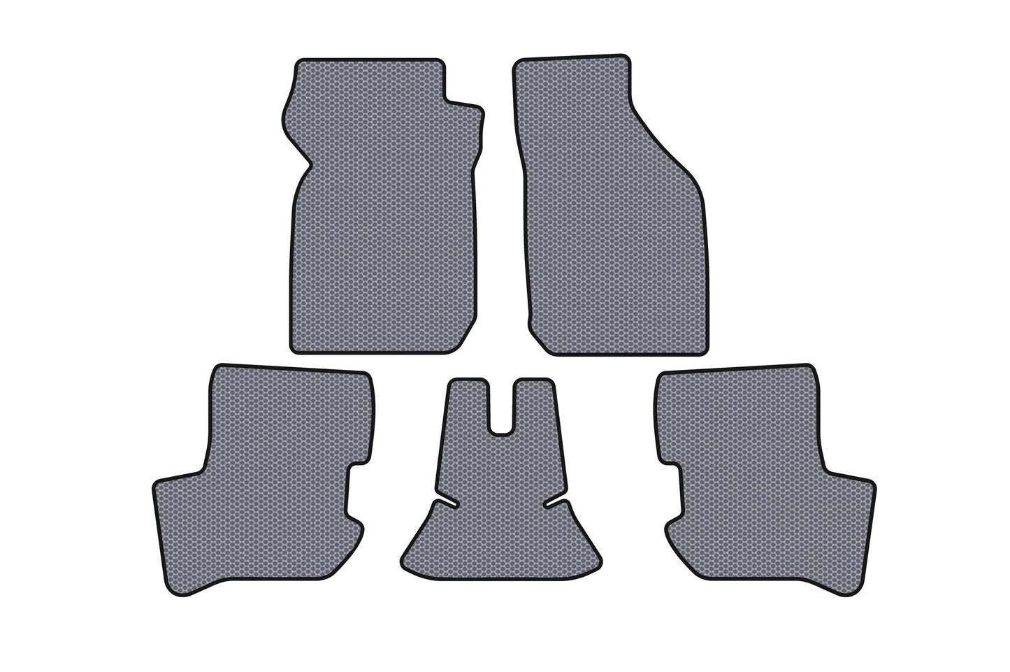 Rubber Floor Mats Carsuit (HB, Grey) for Ford Ka 1996-2008 - image 1