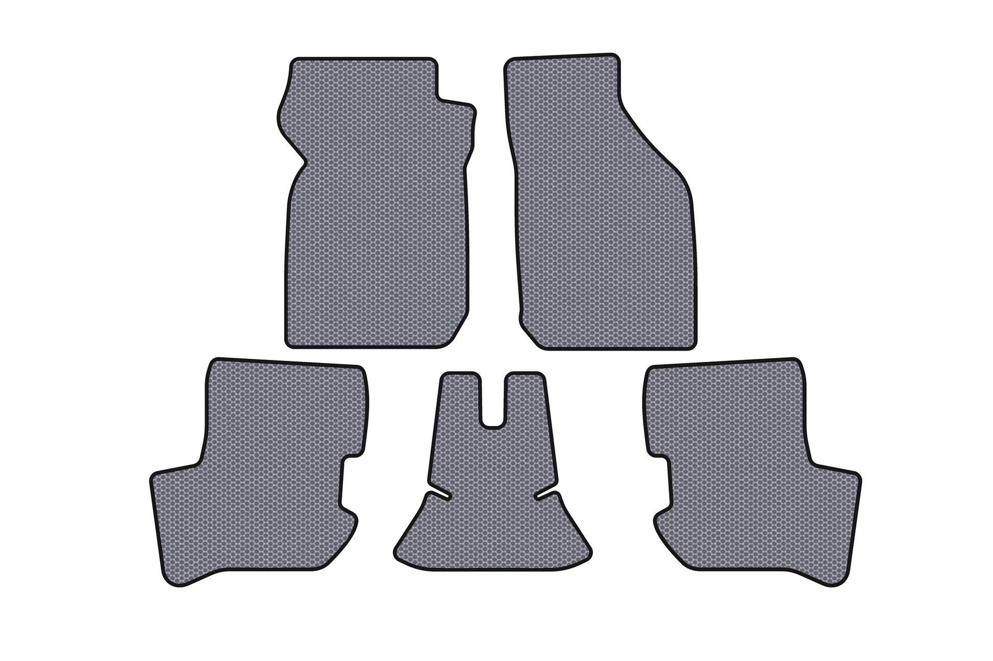 Rubber Floor Mats Carsuit (HB, Grey) for Ford Ka 1996-2008 - image 1