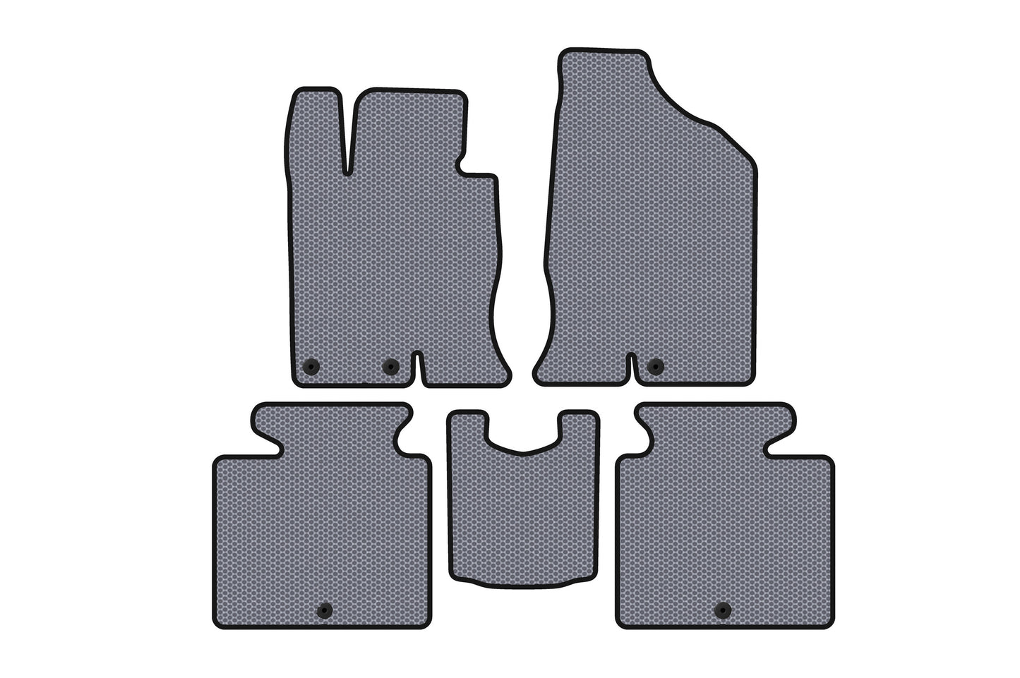 Rubber floor mats Carsuit (SD, Petrol, grey) for Hyundai Grandeur 2011-2017 - image 1