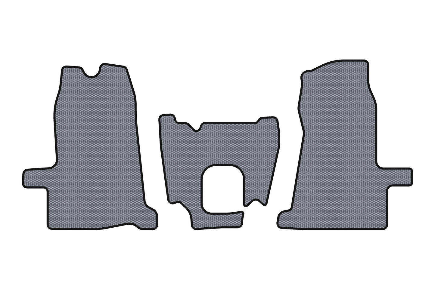 Rubber floor mats Carsuit (2000-2006, 1+1, manual, gray) for Ford Transit 2000-2014 - image 1