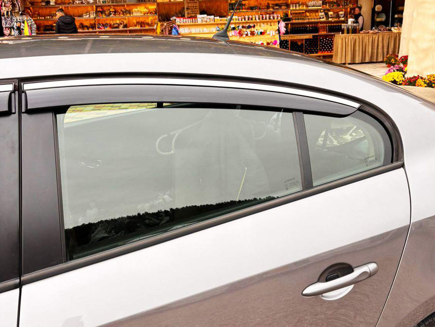 Window Deflectors with Chrome Trim Niken Luxury (4 pcs) for Renault Fluence 2009-2016 - image 4