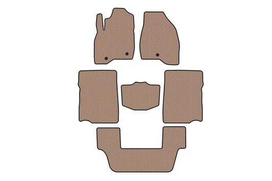 Rubber floor mats Carsuit (2017-2019, 3rd row, 7-seater, beige) for Ford Explorer 2011-2019 - image 1