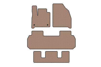 Rubber floor mats Carsuit (3 rows, beige) for Chevrolet Traverse 2017- - image 1