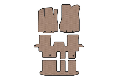 Rubber floor mats Carsuit (3 rows, beige) for Infiniti QX60 2016-2021 - image 1
