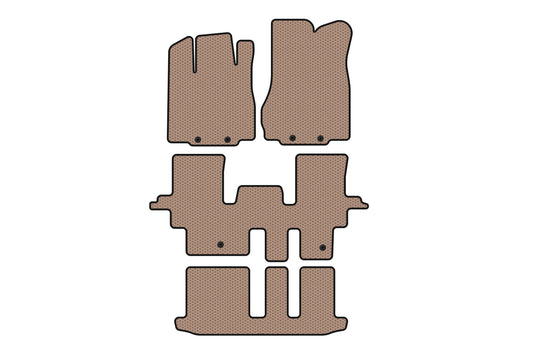 Rubber floor mats Carsuit (3 rows, beige) for Infiniti QX60 2016-2021 - image 1