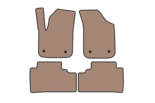 Rubber Floor Mats Carsuit (Beige) for Buick Envision 2014-2020 - image 1
