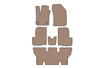 Rubber floor mats Carsuit (3 rows, 7-seater, beige) for Dacia Lodgy 2012-2022 - image 1