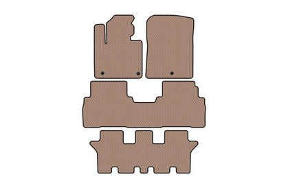 Rubber floor mats Carsuit (3 rows, 7-seater, beige) for Kia Sorento III UM 2014-2020 - image 1