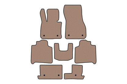 Rubber Floor Mats Carsuit (For F46, 2 Rows, Beige) for BMW 2 Series Active Tourer F45/F46 2014-2021 - image 1