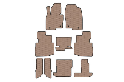 Rubber floor mats Carsuit (3 rows, 7-seater, beige) for Mazda CX-9 2017- - image 1