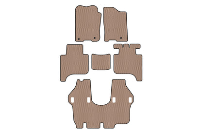 Rubber floor mats Carsuit (3 rows, 2004-2008, beige) for Infiniti QX56 2004-2010 - image 1