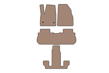 Rubber floor mats Carsuit (3 rows, 2017-2019, beige) for GMC Acadia 2017- - image 1