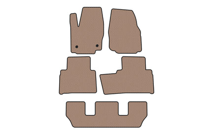 Rubber floor mats Carsuit (3 rows, beige) for Ford Galaxy 2007-2015 - image 1