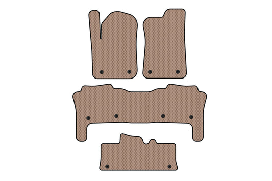 Rubber floor mats Carsuit (3 rows, beige) for Infiniti QX56 2010-2013 - image 1