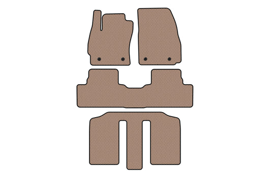 Rubber floor mats Carsuit (3 rows, beige) for Mazda 5 2010-2018 - image 1