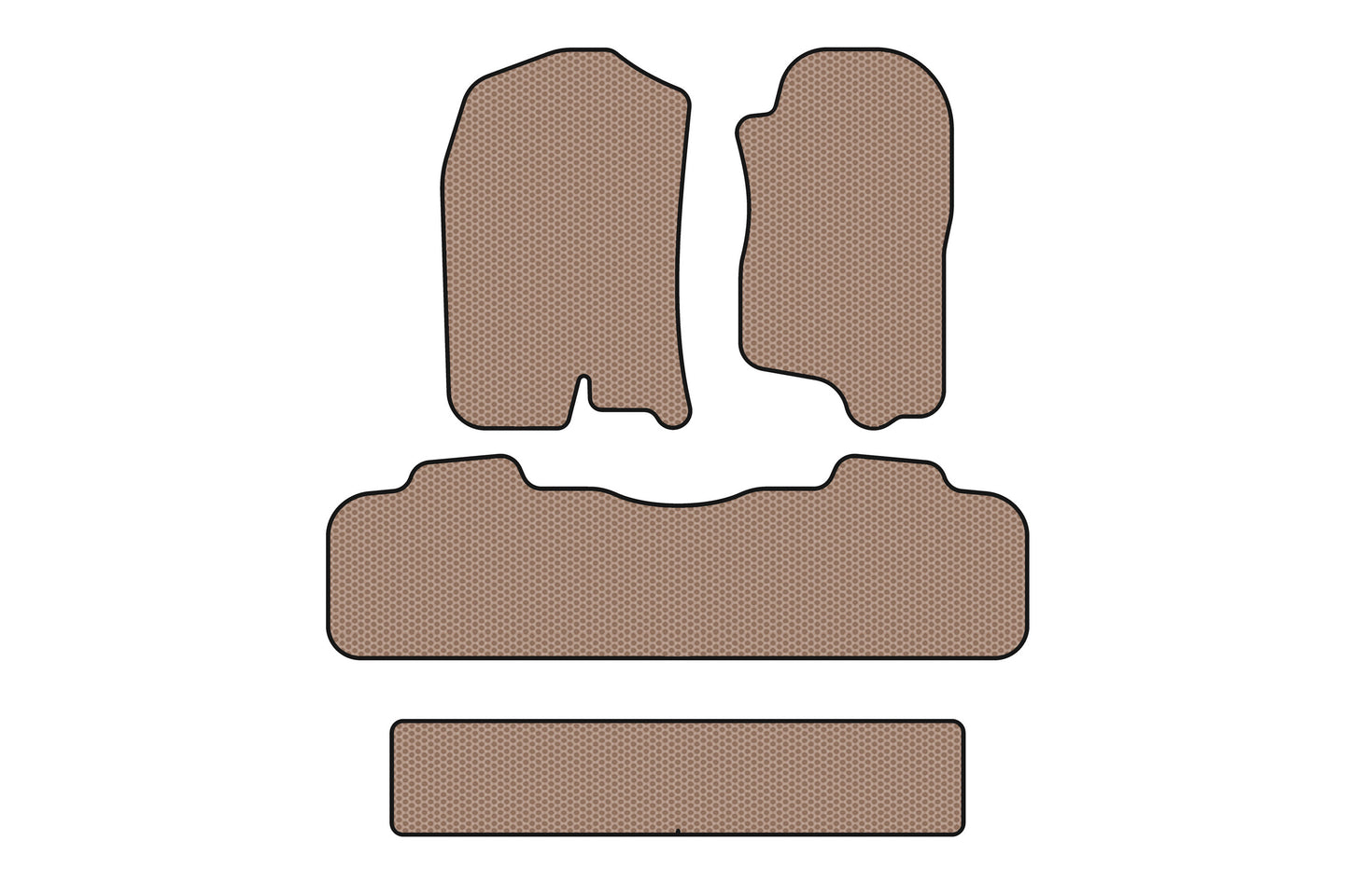 Rubber Floor Mats Carsuit (3 Rows, 2007-2014, Beige) for Chevrolet Tahoe 2007-2014 - image 1