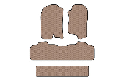 Rubber Floor Mats Carsuit (3 Rows, 2007-2014, Beige) for Chevrolet Tahoe 2007-2014 - image 1