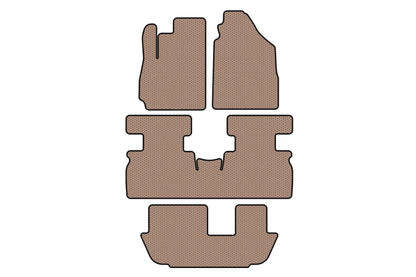 Rubber floor mats Carsuit (3 rows, beige) for Jetour X70 2018- - image 1
