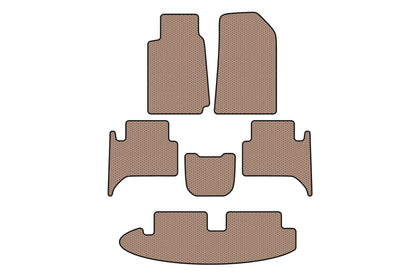Rubber floor mats Carsuit (3 rows, beige) for Chevrolet Trailblazer 2012-2019 - image 1