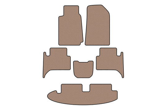 Rubber floor mats Carsuit (3 rows, beige) for Chevrolet Trailblazer 2012-2019 - image 1