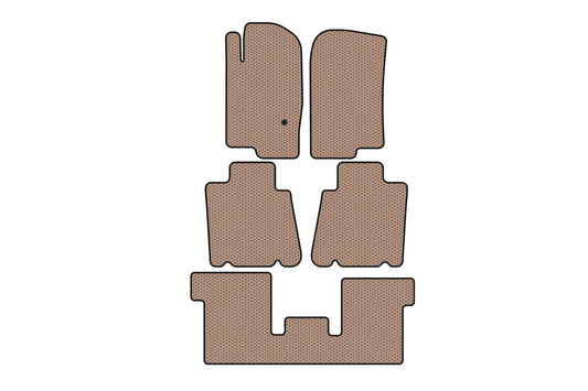 Rubber floor mats Carsuit (3 rows, beige) for Ford Explorer 2001-2005 - image 1