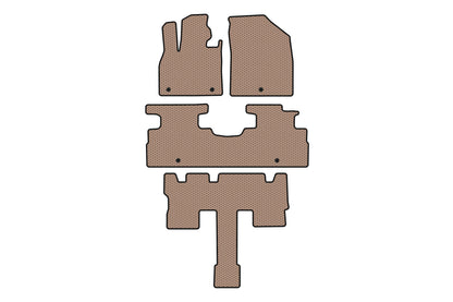 Rubber floor mats Carsuit (3 rows, 7-seater, beige) for Hyundai Palisade 2018-2025 - image 1