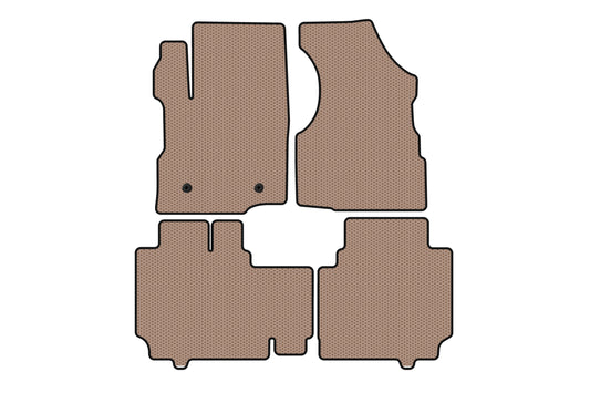 Rubber floor mats Carsuit (2015-2017, beige) for Chevrolet Equinox 2009-2016 - image 1