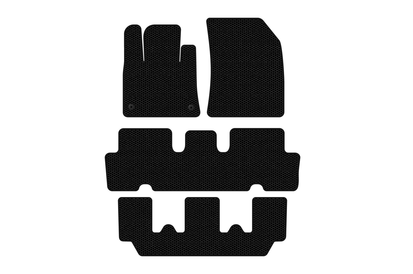 Rubber Floor Mats Carsuit V1 (3 Rows, Black) for Citroen C-4 Picasso 2013-2022 - image 1