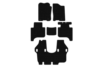 Rubber floor mats Carsuit (3 rows, 2004-2008, black) for Infiniti QX56 2004-2010 - image 1