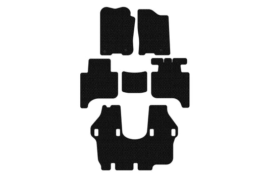 Rubber floor mats Carsuit (3 rows, 2004-2008, black) for Infiniti QX56 2004-2010 - image 1