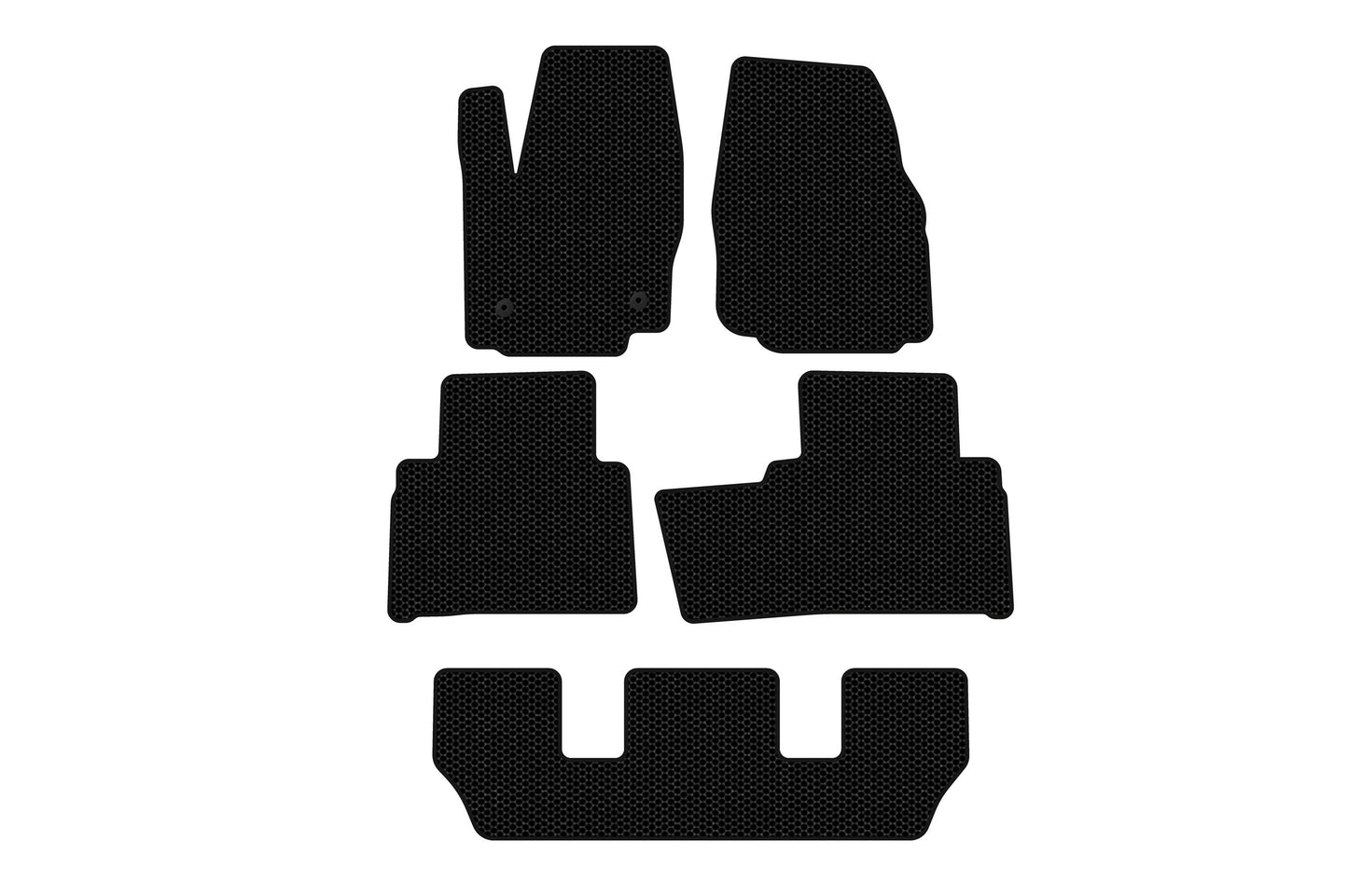 Rubber floor mats Carsuit (3 rows, black) for Ford Galaxy 2007-2015 - image 1