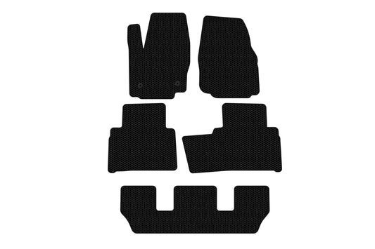 Rubber floor mats Carsuit (3 rows, black) for Ford Galaxy 2007-2015 - image 1