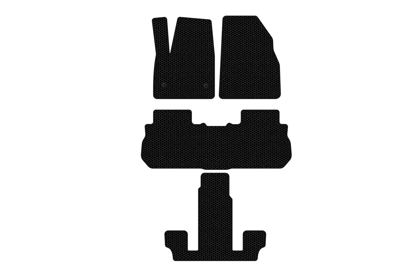 Rubber floor mats Carsuit (3 rows, 2017-2019, black) for GMC Acadia 2017- - image 1