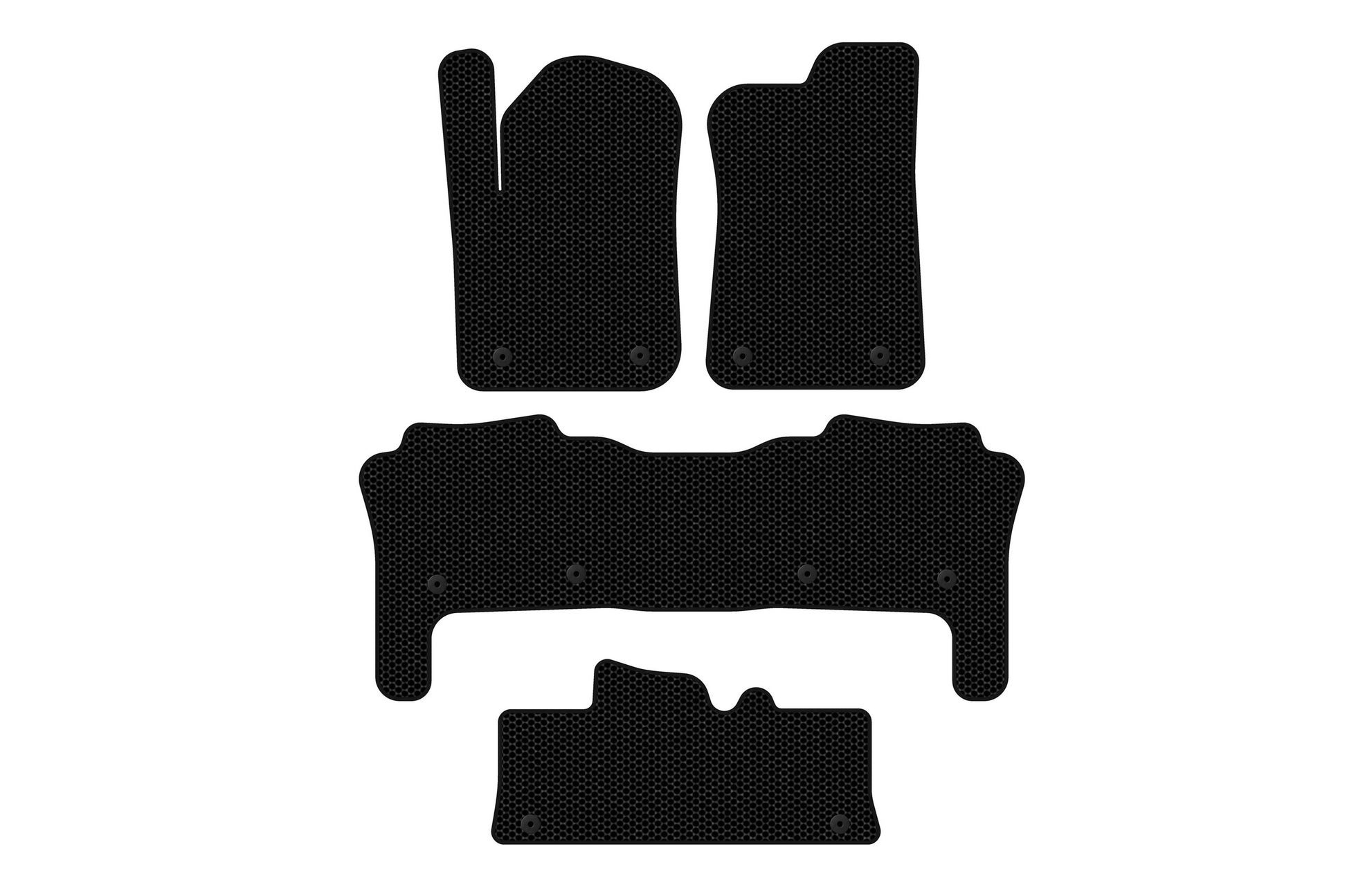 Rubber floor mats Carsuit (3 rows, black) for Infiniti QX56 2010-2013 - image 1