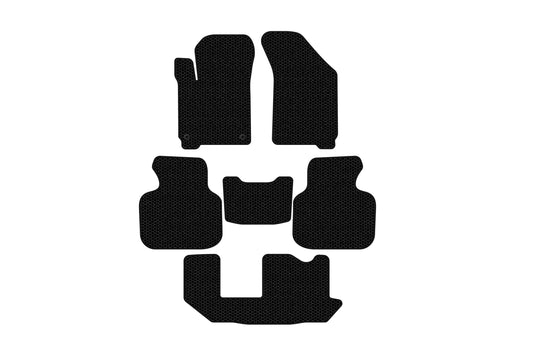 Rubber floor mats Carsuit (2011-2020, 3 rows, 7-seater, black) for Dodge Journey 2008-2020 - image 1