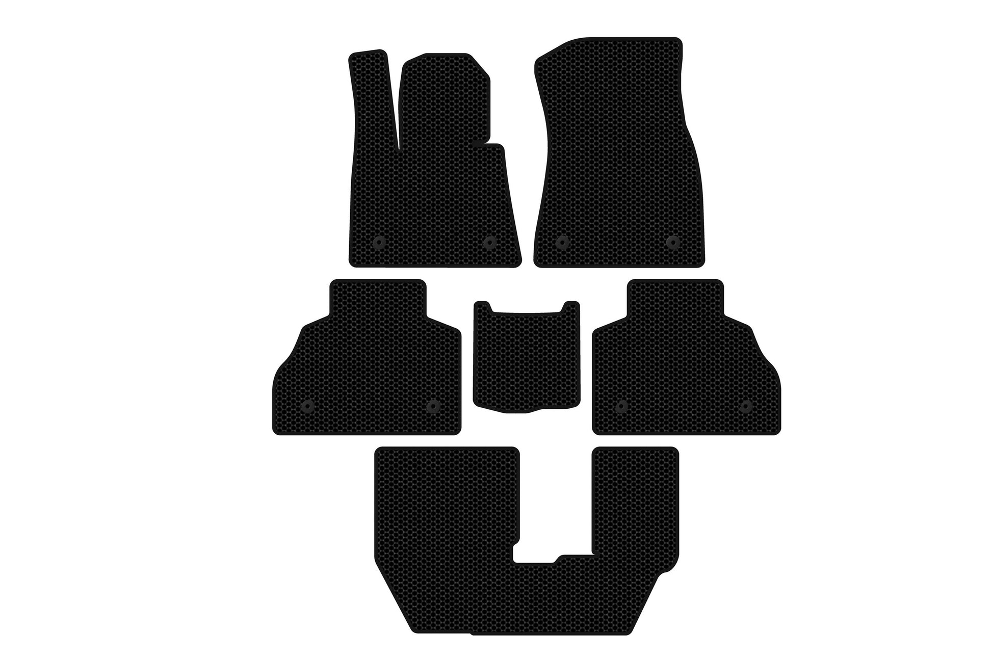 Rubber floor mats Carsuit (3 rows, black) for BMW X7 G07 2019- - image 1