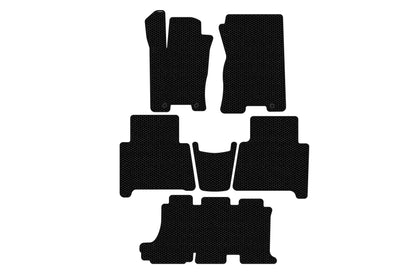 Rubber floor mats Carsuit (3 rows, black) for Kia Mohave 2008-2016 - image 1