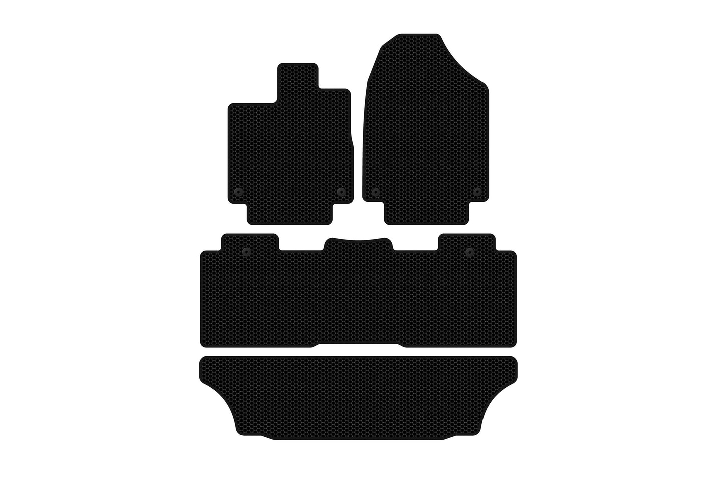 Rubber floor mats Carsuit (3 rows, black) for Honda Odyssey 2017– - image 1