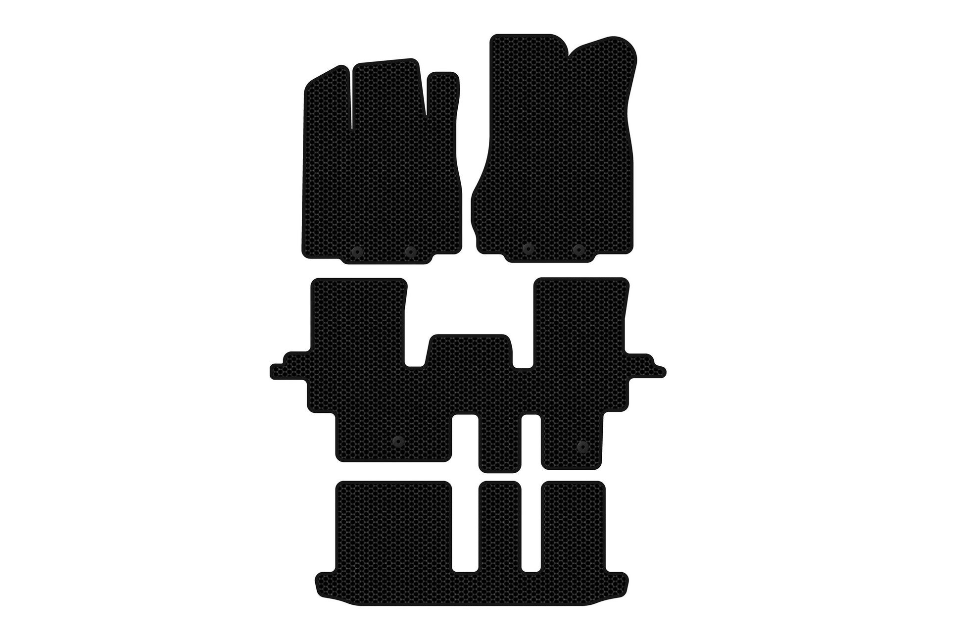 Rubber floor mats Carsuit (3 rows, black) for Infiniti QX60 2016-2021 - image 1