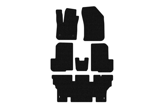 Rubber Floor Mats Carsuit (3 Rows, 7-Seater, Black) for Dacia Lodgy 2012-2022 - image 1