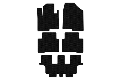 Rubber floor mats Carsuit (3 rows, for Grand, black) for Hyundai Santa Fe 4 2018-2023 - image 1