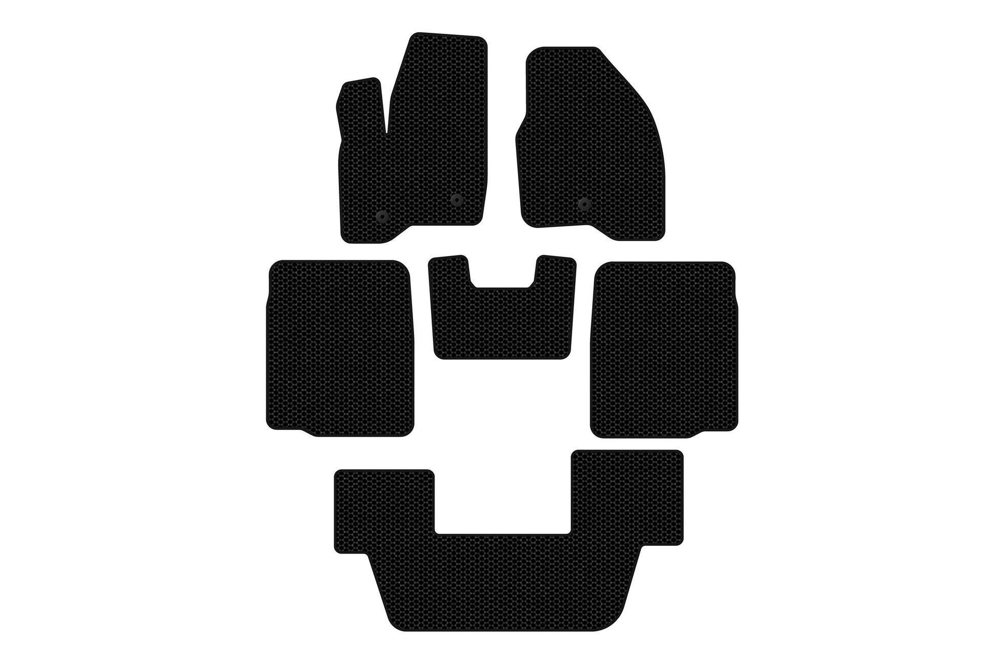 Rubber floor mats Carsuit (3 rows, 2011-2015, black) for Ford Explorer 2011-2019 - image 1