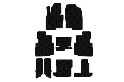 Rubber Floor Mats Carsuit (3 Rows, 7-Seater, Black) for Mazda CX-9 2017- - image 1