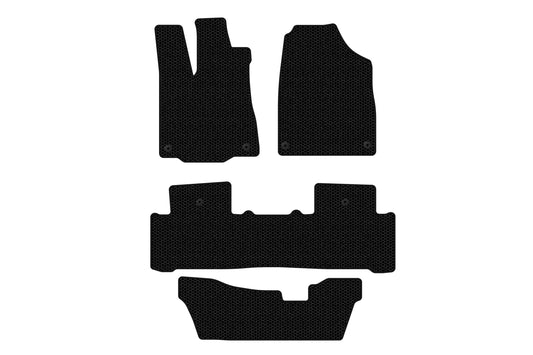 Rubber floor mats Carsuit (3 rows, black) for Acura MDX 2013-2020 - image 1