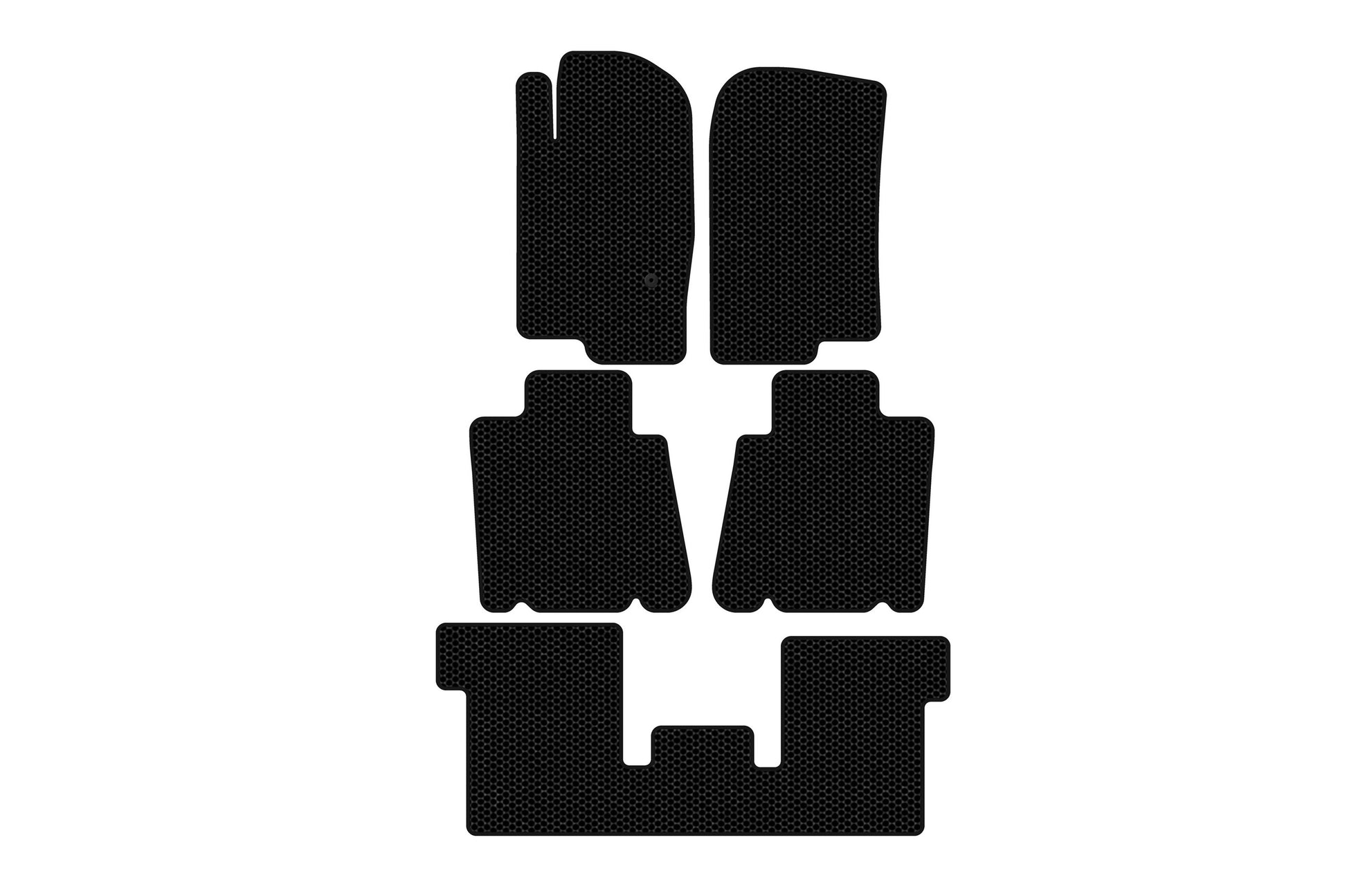Rubber floor mats Carsuit (3 rows, black) for Ford Explorer 2001-2005 - image 1