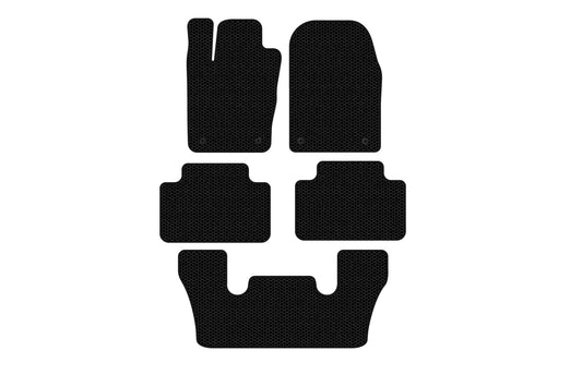 Rubber floor mats Carsuit (3 rows, black) for Dodge Durango 2010- - image 1