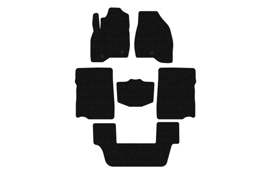 Rubber floor mats Carsuit (2017-2019, 3rd row, 7-seater, black) for Ford Explorer 2011-2019 - image 1