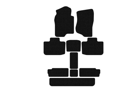 Rubber floor mats Carsuit (3 rows, black) for Cadillac Escalade 2007-2014 - image 1